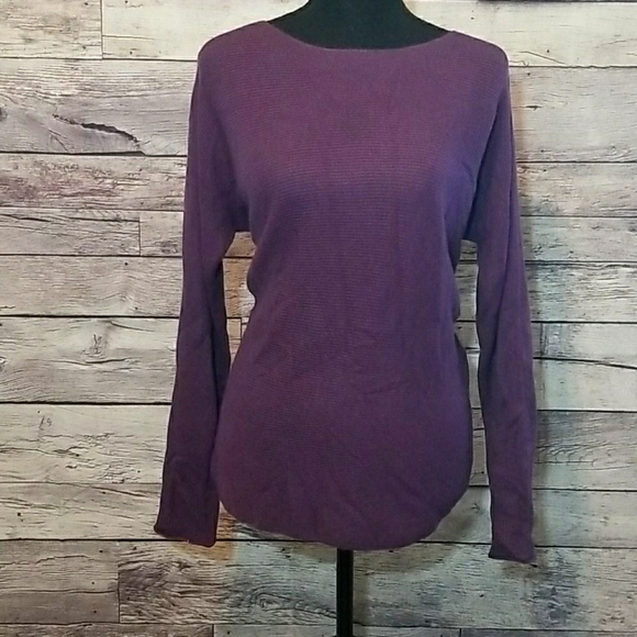 Joan Vass Sweaters - NEW! JOAN VASS GREYISH/PURPLE SWEATER